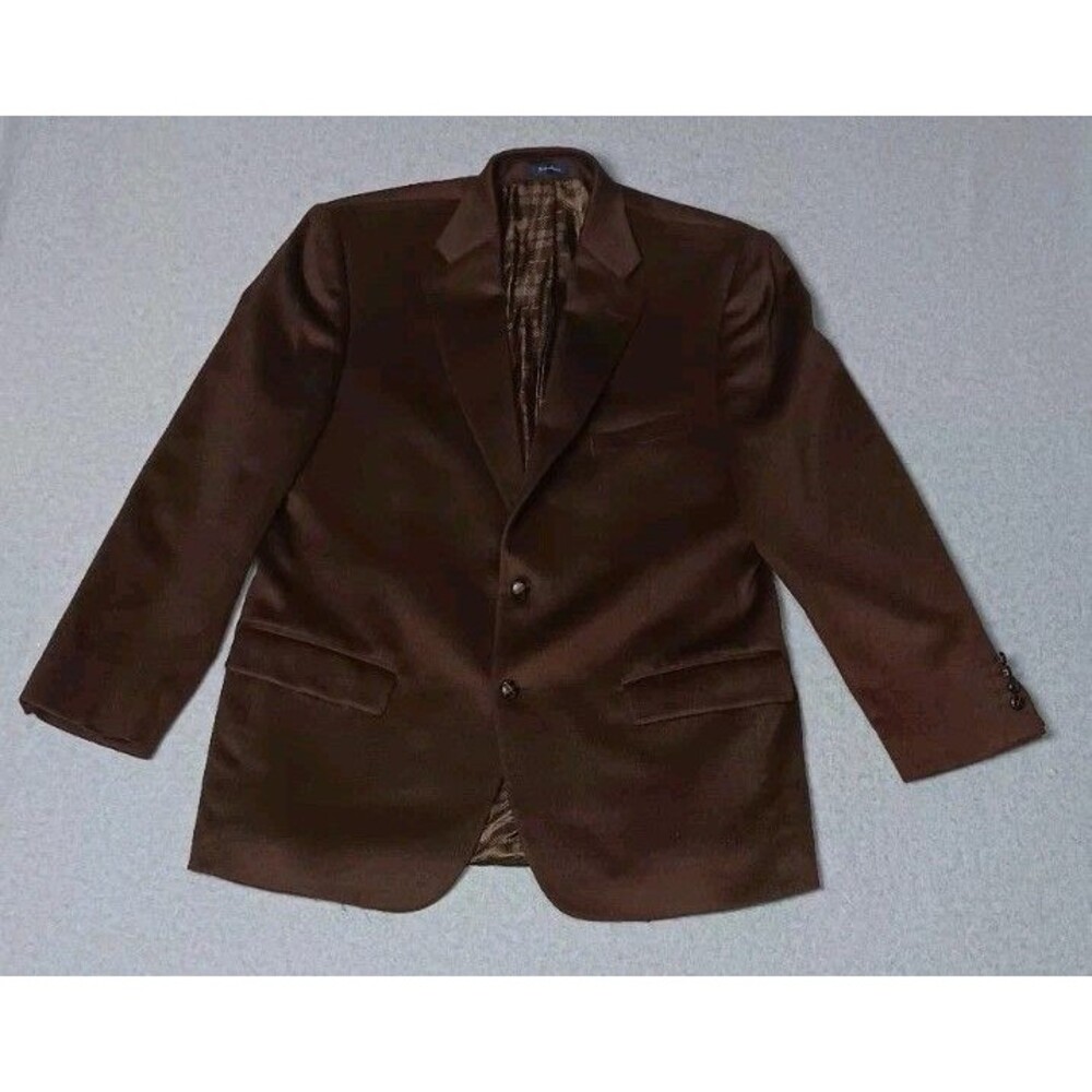Vintage Turnberry 100% Camel Hair Blazer Jacket Mens 44R Chocolate Brown Sports